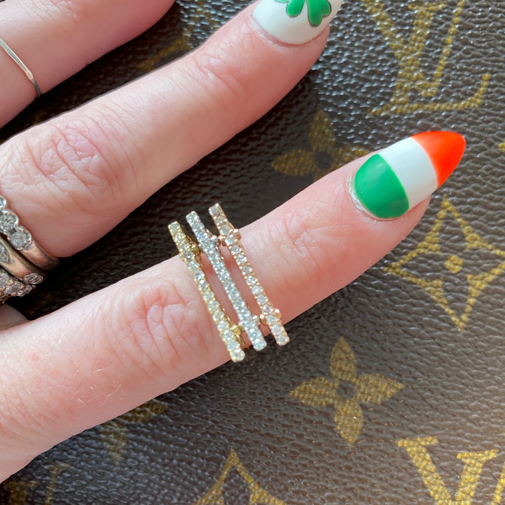 Diamond  White Yellow Rose Gold Rings